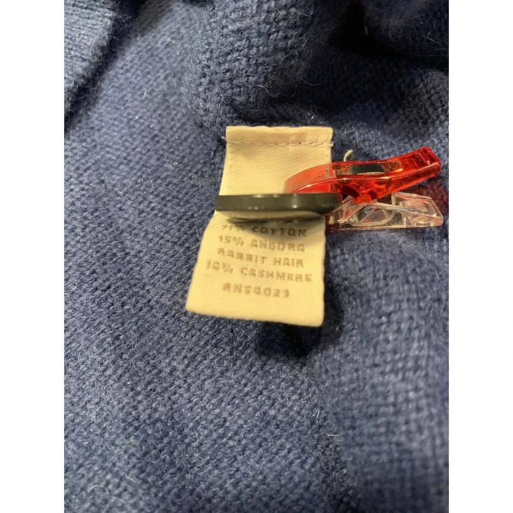 Banana Republic Sweater Mens Medium‎ Blue Luxury Blend Cashmere Button Pullover